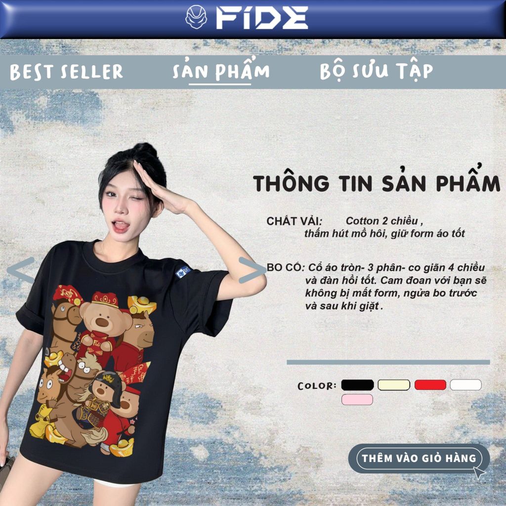 Áo thun FIDE Bính Ngọ unisex form rộng nam nữ local brand cổ tròn oversize Bính Ngọ - AT235
