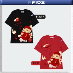 Áo thun FIDE JoyBear unisex form rộng nam nữ local brand cổ tròn oversize JoyBear 