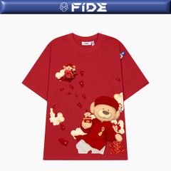 Áo thun FIDE JoyBear unisex form rộng nam nữ local brand cổ tròn oversize JoyBear 