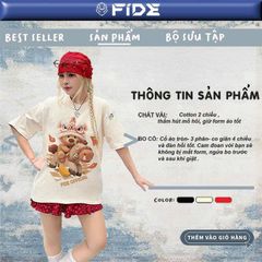 Áo thun FIDE JoyBear unisex form rộng nam nữ local brand cổ tròn oversize JoyBear - AT237
