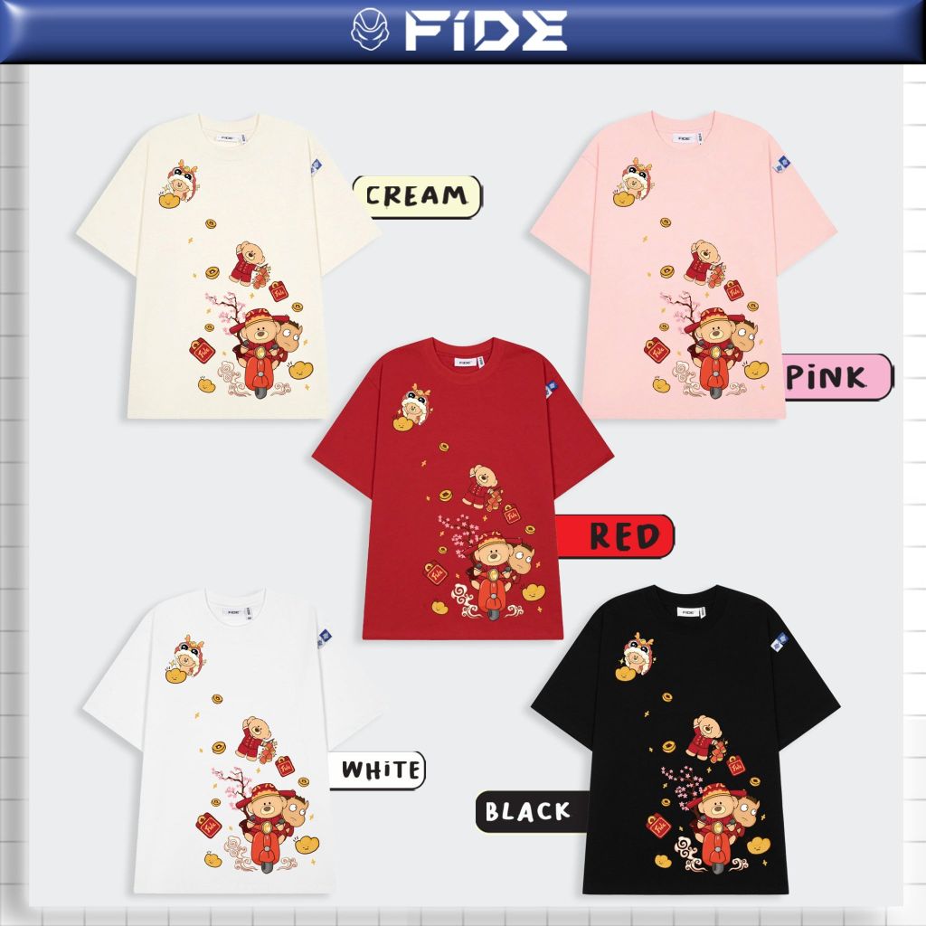 Áo thun FIDE JoyBear unisex form rộng nam nữ local brand cổ tròn oversize JoyBear - AT239