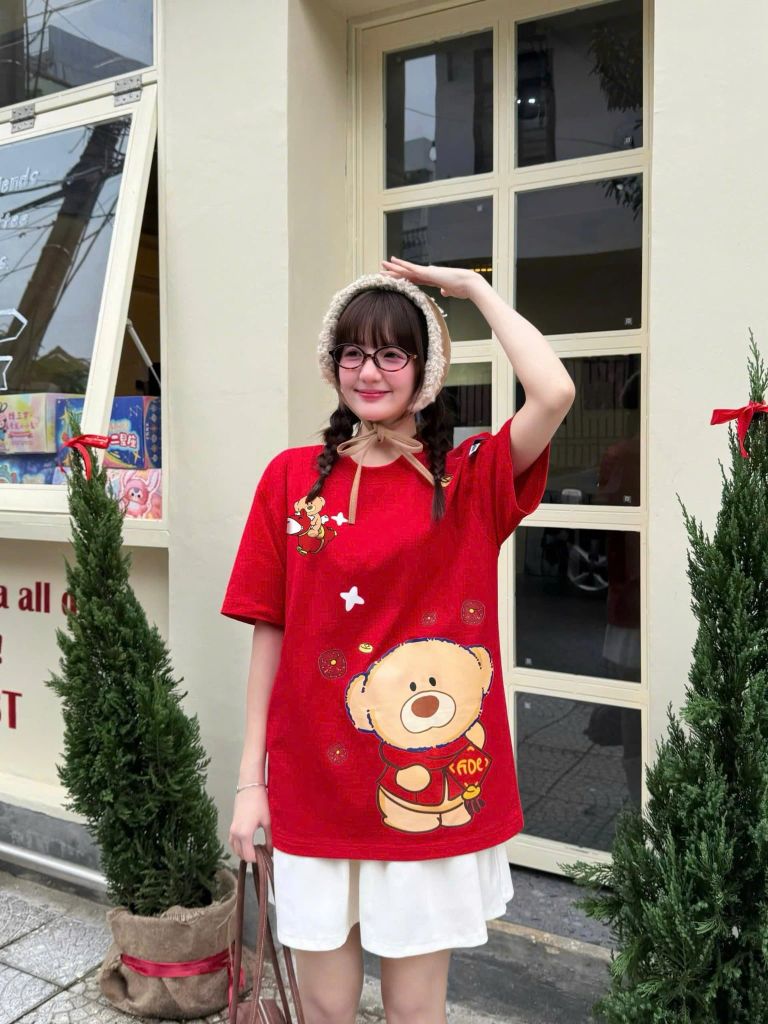 Áo thun FIDE JoyBear unisex form rộng nam nữ local brand cổ tròn oversize JoyBear - AT238