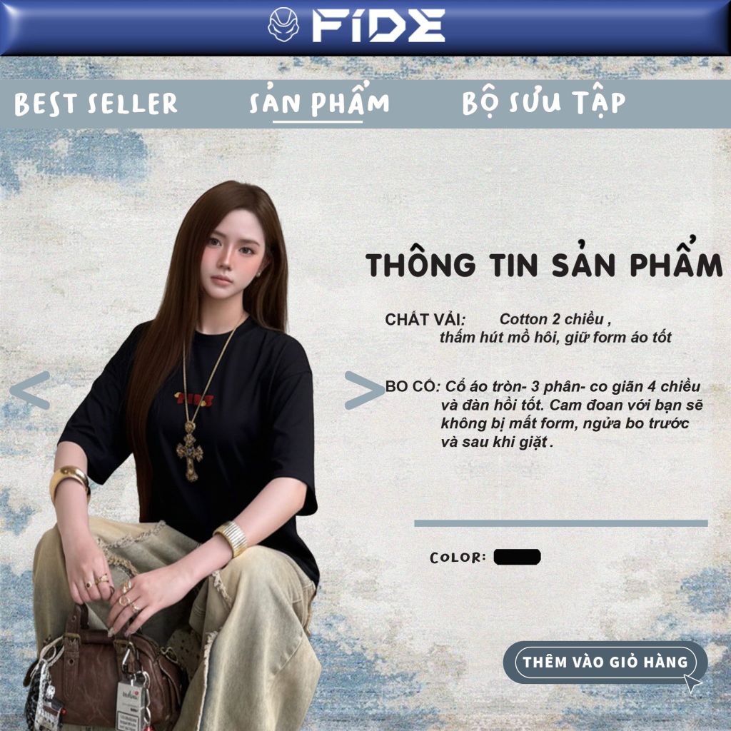 Áo thun FIDE JoyBear unisex form rộng nam nữ local brand cổ tròn oversize JoyBear - AT240(Kèm Charm)