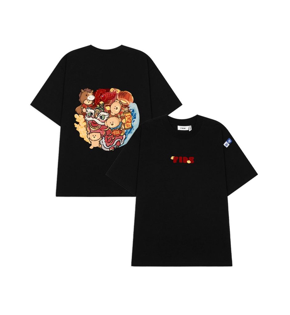 Áo thun FIDE JoyBear unisex form rộng nam nữ local brand cổ tròn oversize JoyBear - AT240(Kèm Charm)