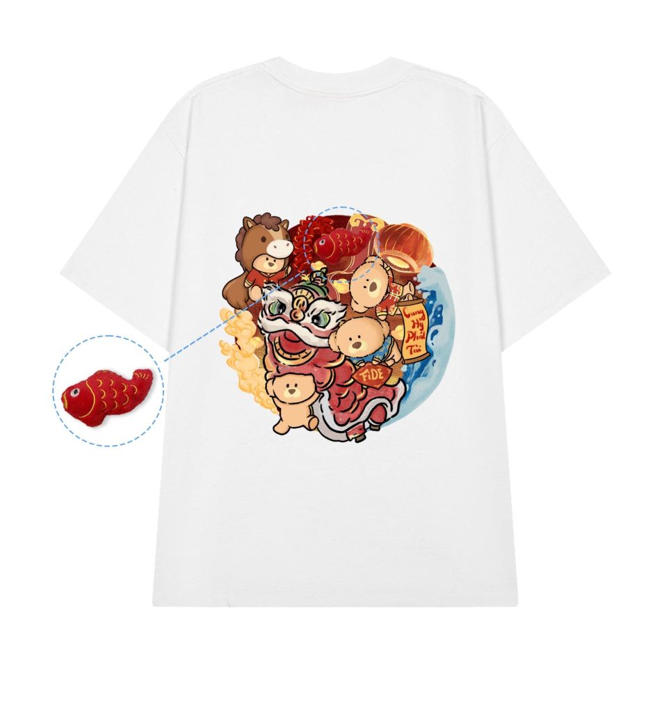 Áo thun FIDE JoyBear unisex form rộng nam nữ local brand cổ tròn oversize JoyBear - AT240(Kèm Charm)