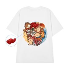 Áo thun FIDE JoyBear unisex form rộng nam nữ local brand cổ tròn oversize JoyBear - AT240(Kèm Charm)