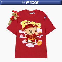 Áo thun FIDE JoyBear Thần Tài unisex form rộng nam nữ local brand cổ tròn oversize JoyBear - AT242 (Kèm Gấu)