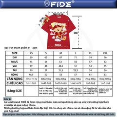 Áo thun FIDE JoyBear Thần Tài unisex form rộng nam nữ local brand cổ tròn oversize JoyBear - AT242 (Kèm Gấu)