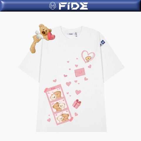 Áo thun FIDE JoyBear unisex form rộng local brand cổ tròn oversize - AT244 (Tặng gấu)