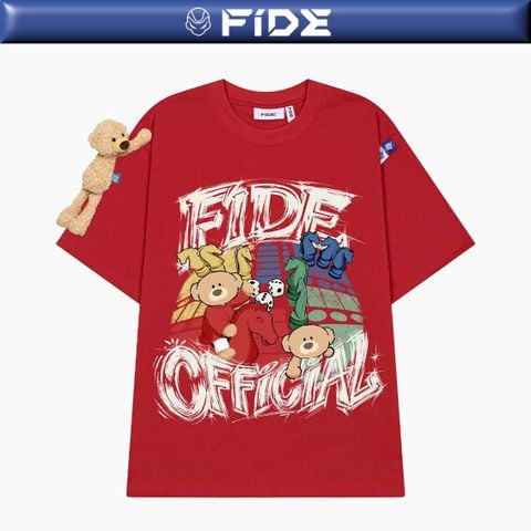 Áo thun FIDE JoyBear unisex form rộng nam nữ local brand cổ tròn oversize JoyBear - AT245 (Kèm Gấu)
