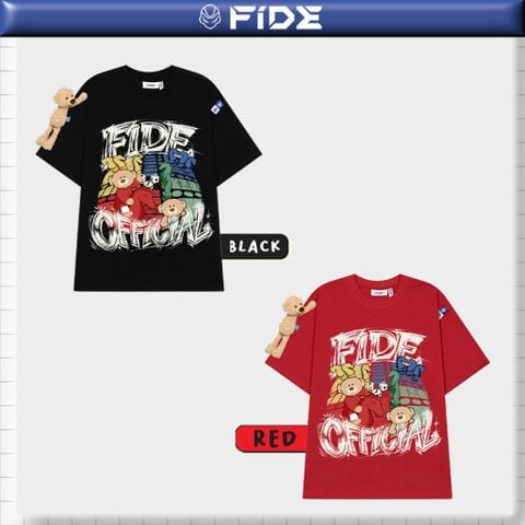 Áo thun FIDE JoyBear unisex form rộng nam nữ local brand cổ tròn oversize JoyBear - AT245 (Kèm Gấu)