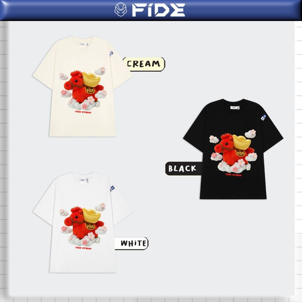 Áo thun FIDE Bính Ngọ unisex form rộng nam nữ local brand cổ tròn oversize Bính Ngọ - AT246