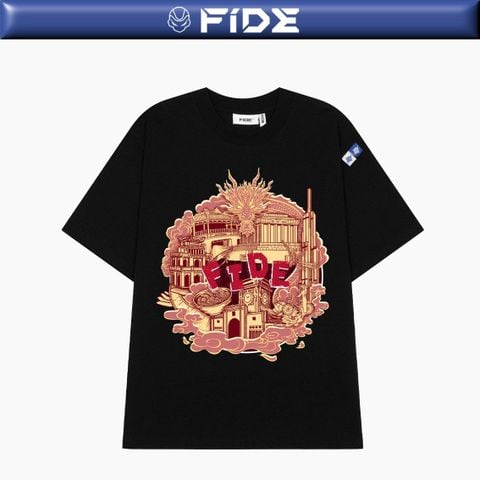 Áo thun FIDE unisex form rộng cổ tròn nam nữ local brand cổ tròn oversize - AT247