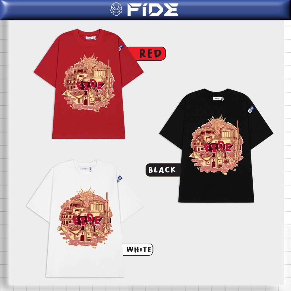 Áo thun FIDE unisex form rộng cổ tròn nam nữ local brand cổ tròn oversize - AT247