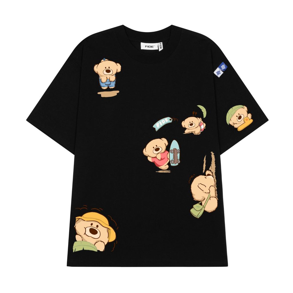 Áo thun FIDE Teddy unisex form rộng nam nữ local brand cổ tròn oversize- AT253