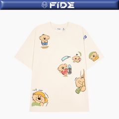 Áo thun FIDE Teddy unisex form rộng nam nữ local brand cổ tròn oversize- AT253