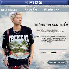 Áo thun FIDE Tropical unisex form rộng nam nữ local brand cổ tròn oversize- AT255