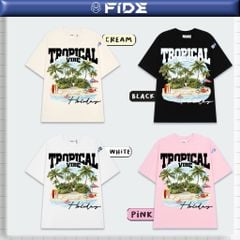 Áo thun FIDE Tropical unisex form rộng nam nữ local brand cổ tròn oversize- AT255