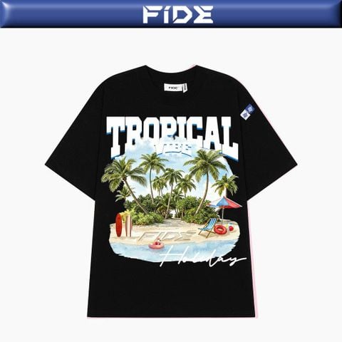 Áo thun FIDE Tropical unisex form rộng nam nữ local brand cổ tròn oversize- AT255