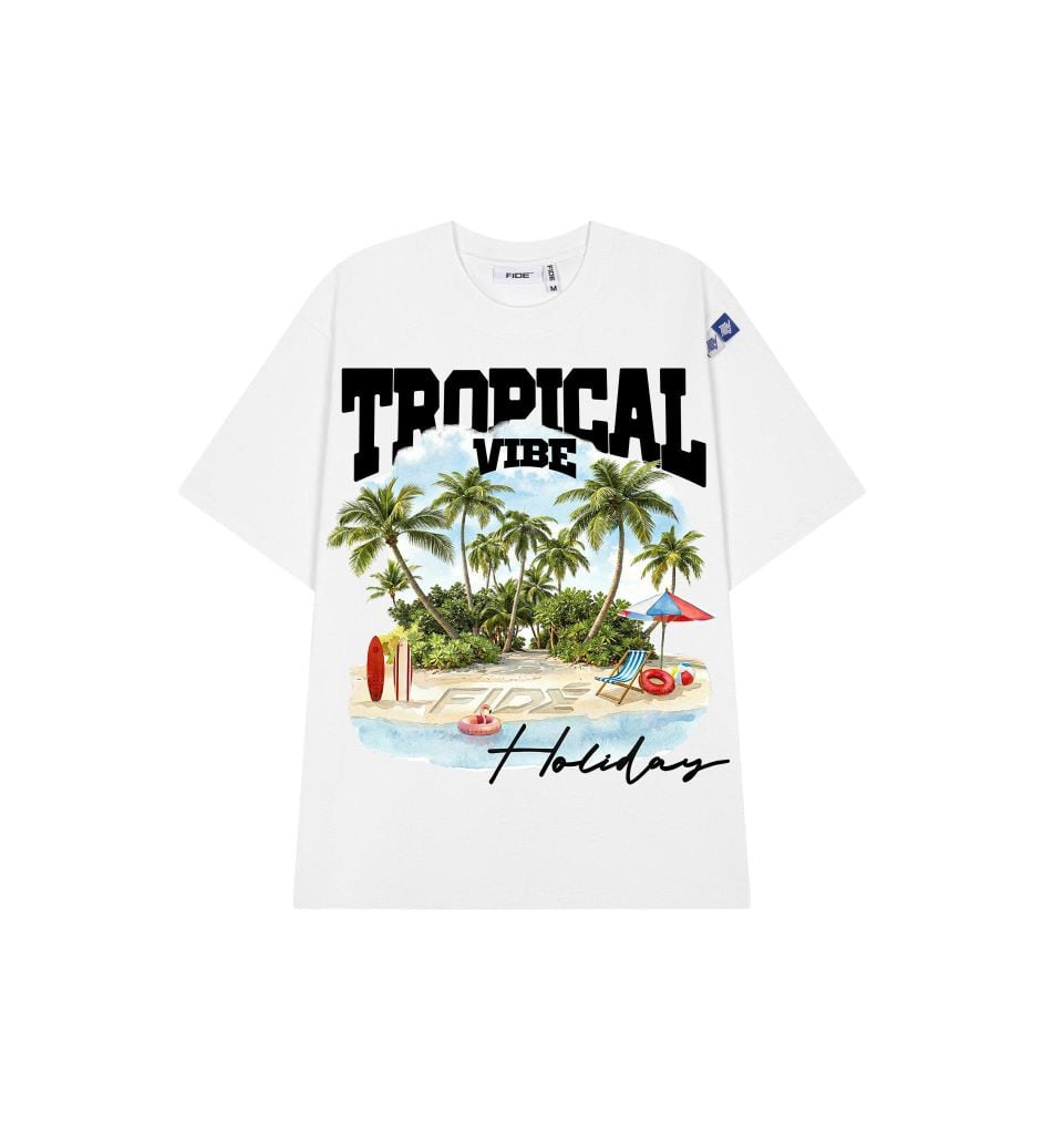 Áo thun FIDE Tropical unisex form rộng nam nữ local brand cổ tròn oversize- AT255