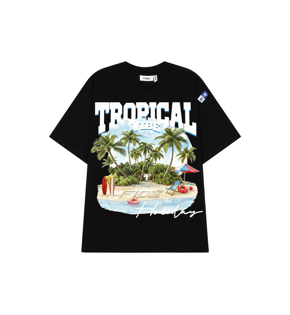 Áo thun FIDE Tropical unisex form rộng nam nữ local brand cổ tròn oversize- AT255