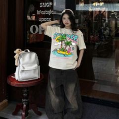 Áo thun FIDE Tropical Summer unisex form rộng nam nữ local brand cổ tròn oversize- AT256