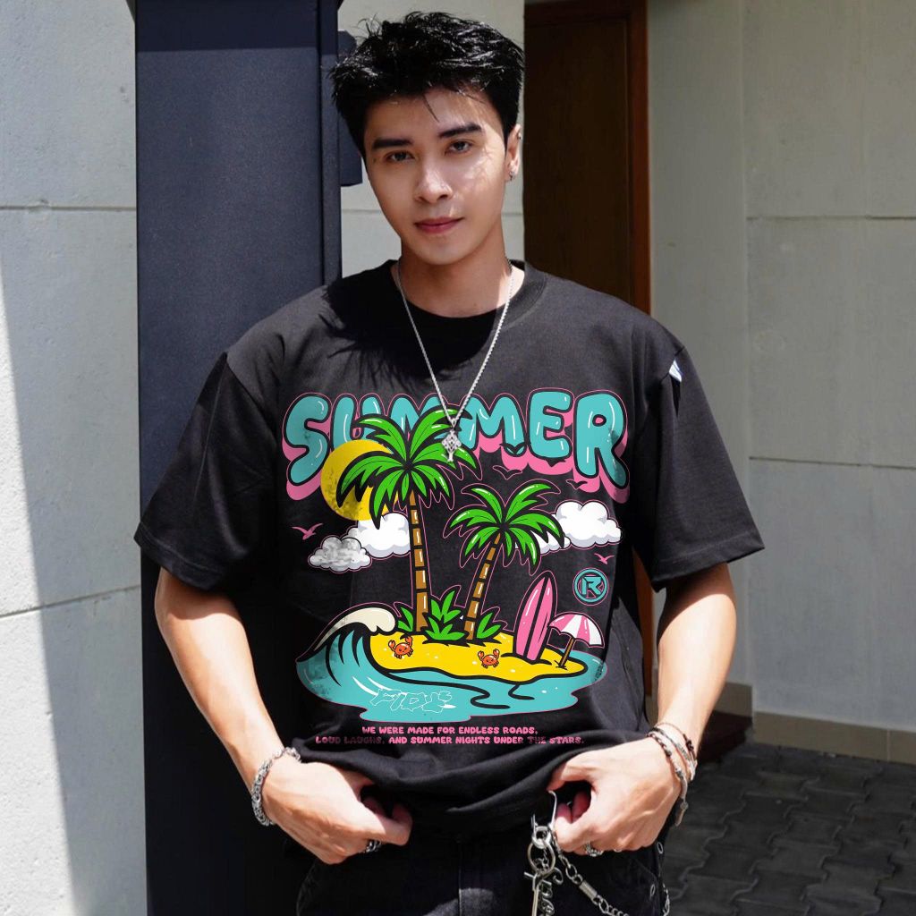 Áo thun FIDE Tropical Summer unisex form rộng nam nữ local brand cổ tròn oversize- AT256