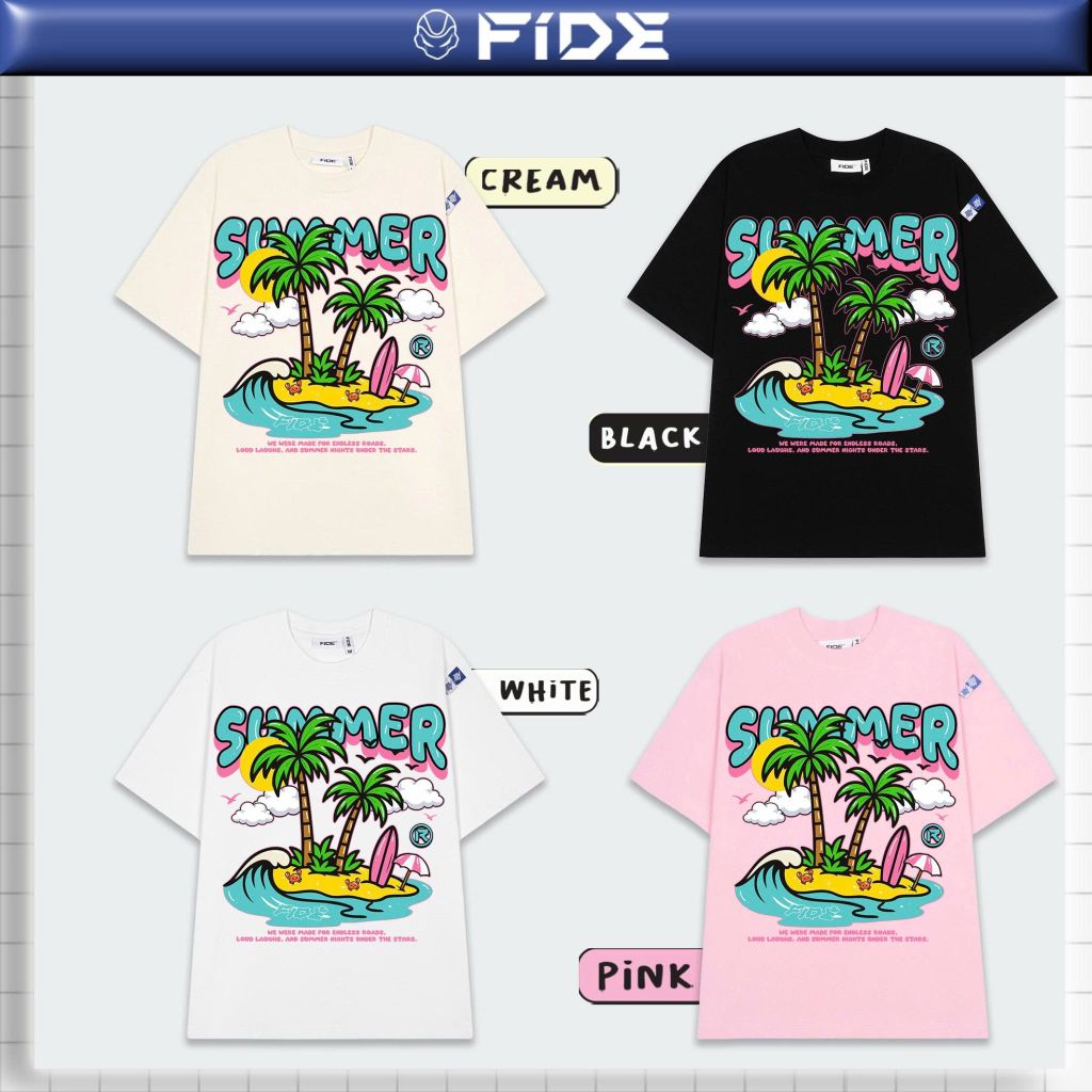 Áo thun FIDE Tropical Summer unisex form rộng nam nữ local brand cổ tròn oversize- AT256