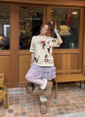 Áo thun FIDE Mickey phông unisex form rộng local brand nam nữ cổ tròn oversize - AT294