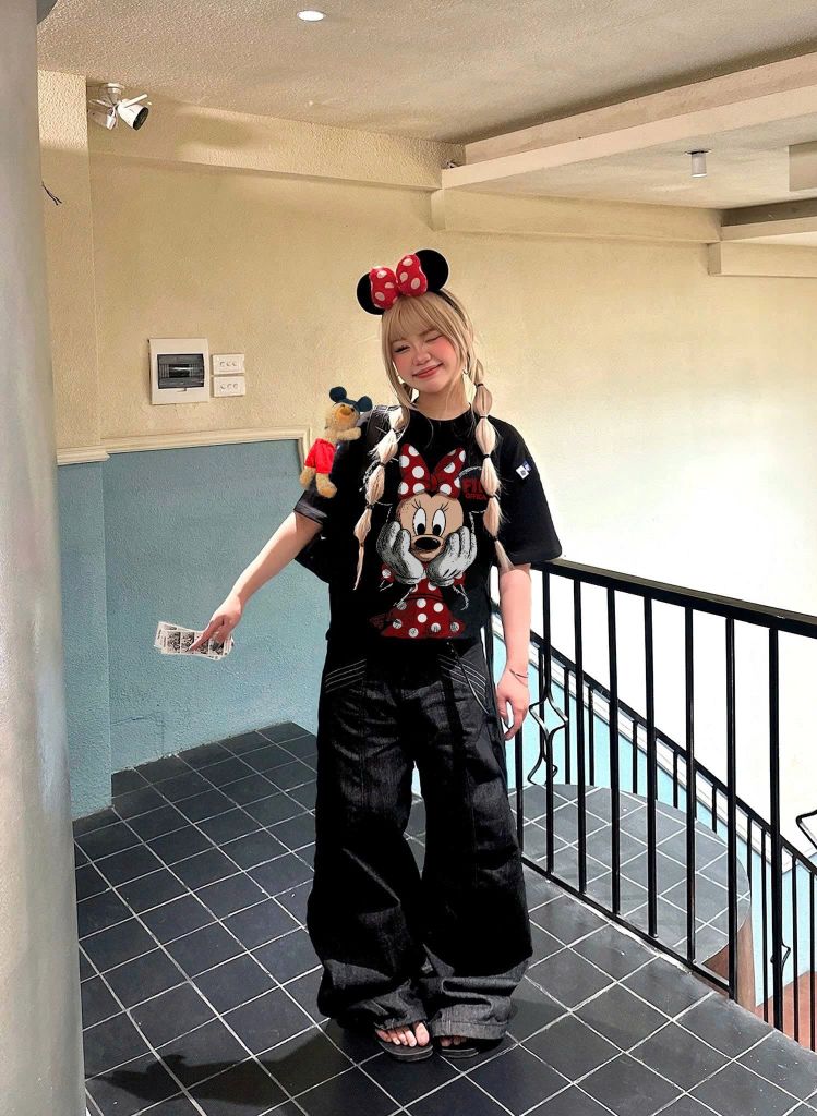 Áo thun FIDE Mickey phông unisex form rộng local brand nam nữ cổ tròn oversize - AT295 (Kèm gấu)