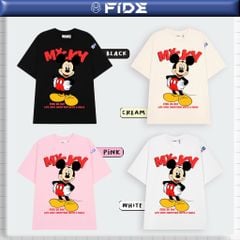 Áo thun FIDE Mickey phông unisex form rộng local brand nam nữ cổ tròn oversize - AT297