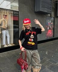 Áo thun FIDE Mickey phông unisex form rộng local brand nam nữ cổ tròn oversize - AT297