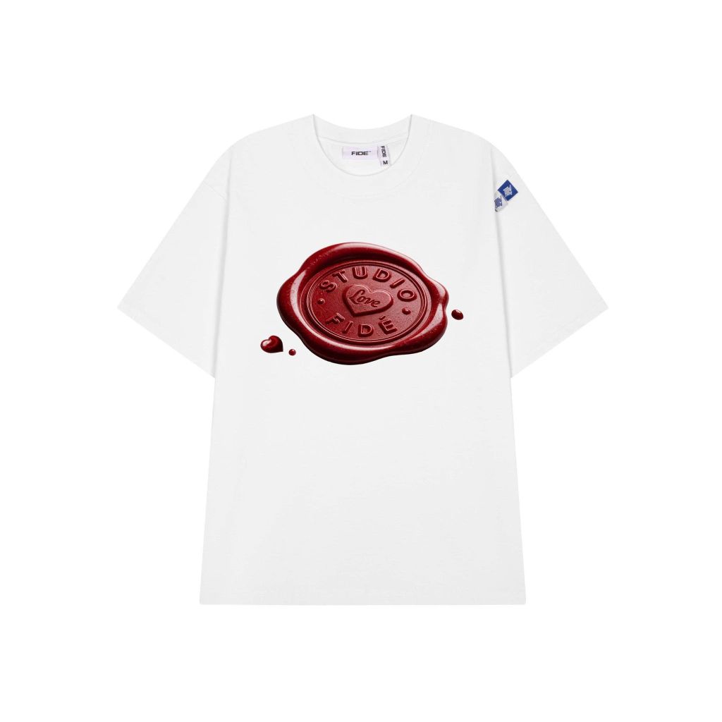 Áo thun FIDE Wax Seal phông unisex form rộng local brand nam nữ cổ tròn oversize - AT300