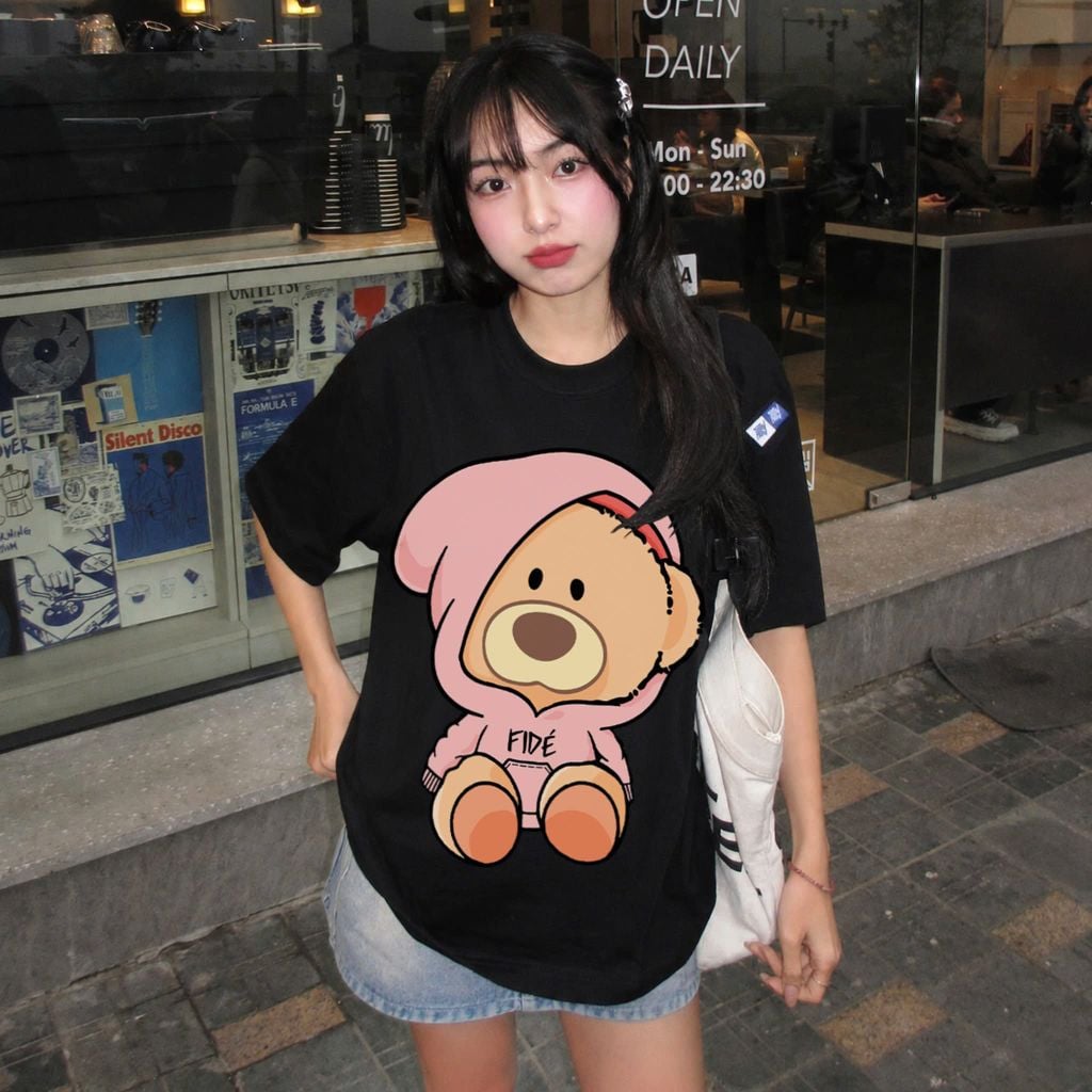 Áo thun FIDE TEDDY phông unisex form rộng local brand nam nữ cổ tròn oversize - AT304