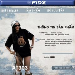 Áo thun FIDE TEDDY phông unisex form rộng local brand nam nữ cổ tròn oversize - AT303