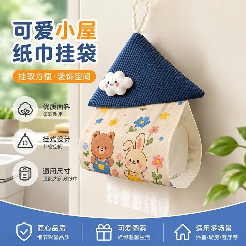  Túi Vải Đựng Khăn Treo Tường 