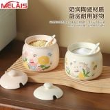  Hủ Sứ Hoa Văn Đựng Gia Vị 