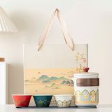 Set Bộ 3 Ly Pha Trà Hoa Văn Độc Đáo 