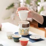  Set Bộ 3 Ly Pha Trà Hoa Văn Độc Đáo 