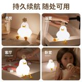  Đèn Ngủ Silicon Hình Con Vịt Đội Hoa 