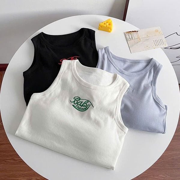  Áo Tank Top Dáng Cropput Có Mút 