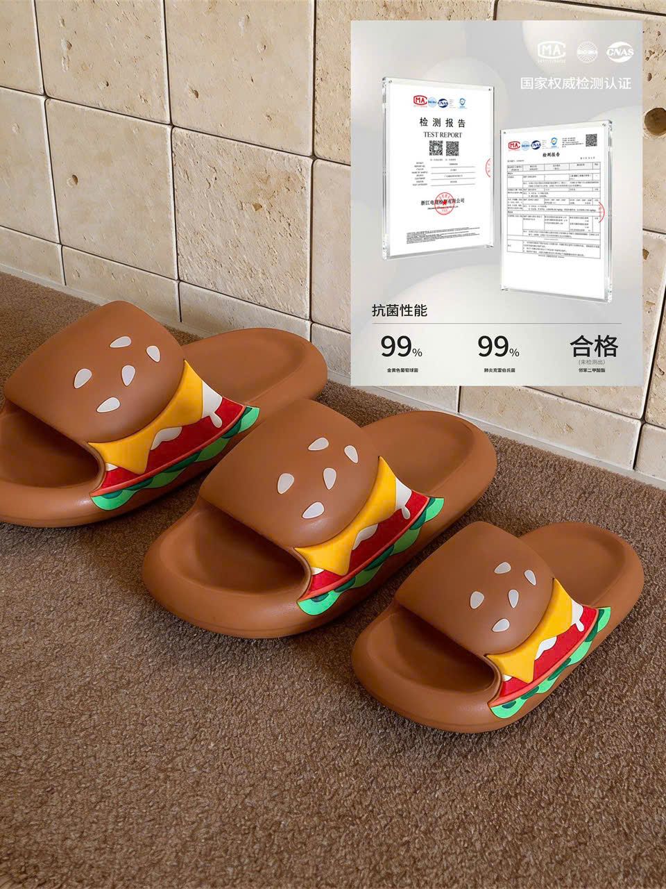  Dép Hamburger 3D Mô Phỏng 