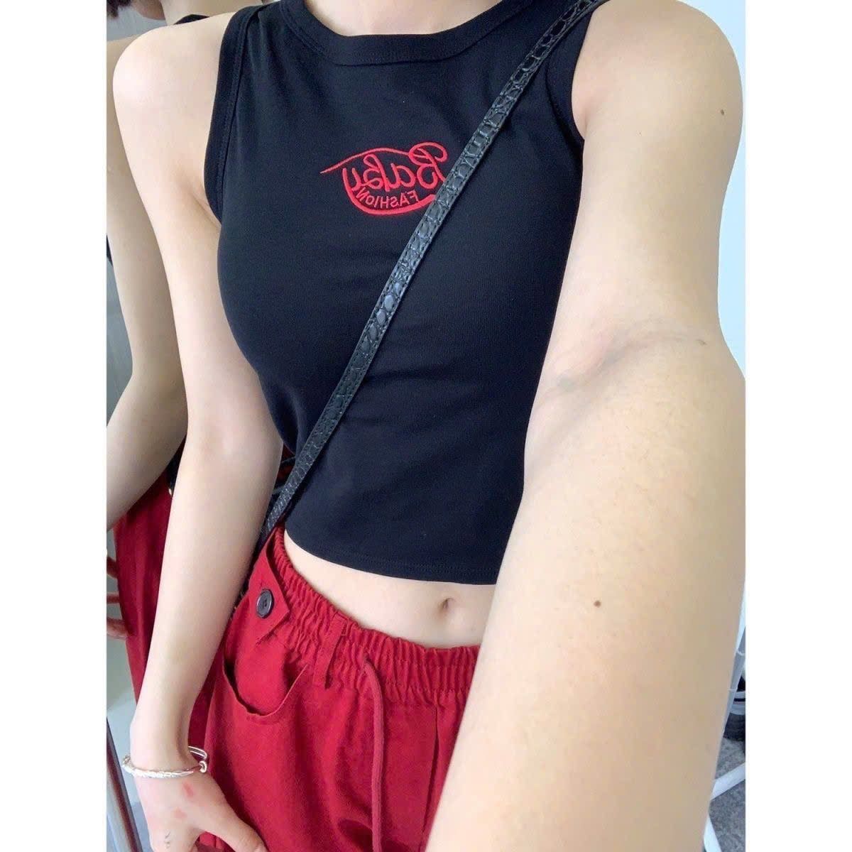  Áo Tank Top Dáng Cropput Có Mút 