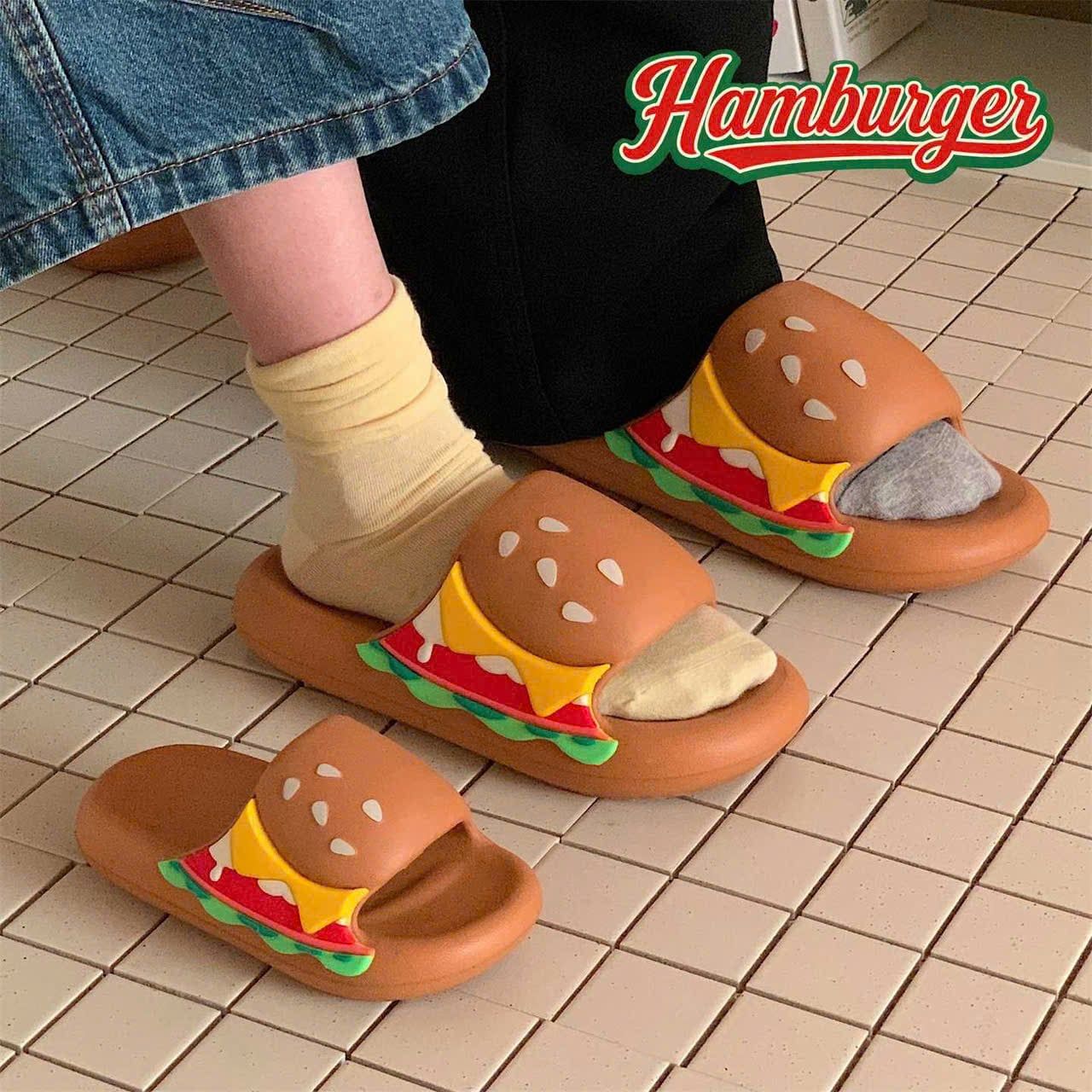  Dép Hamburger 3D Mô Phỏng 
