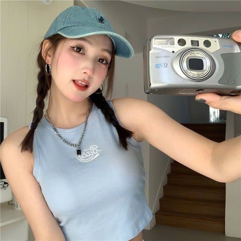  Áo Tank Top Dáng Cropput Có Mút 