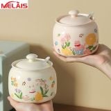  Hủ Sứ Hoa Văn Đựng Gia Vị 