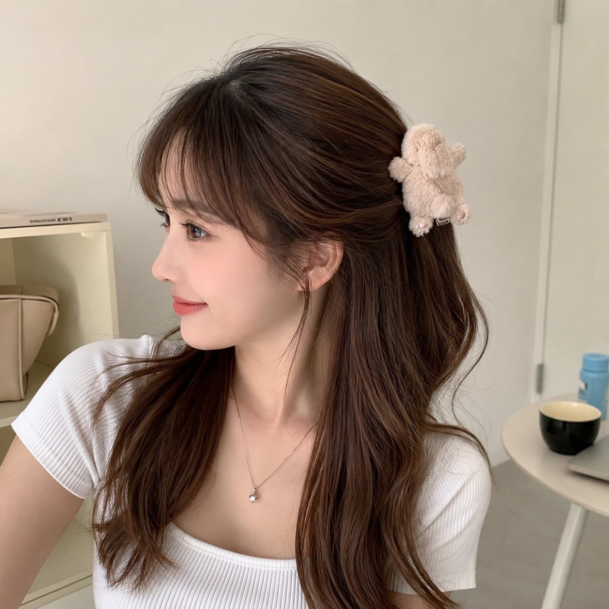  Kẹp Tóc Hình Thỏ Nhồi Bông 