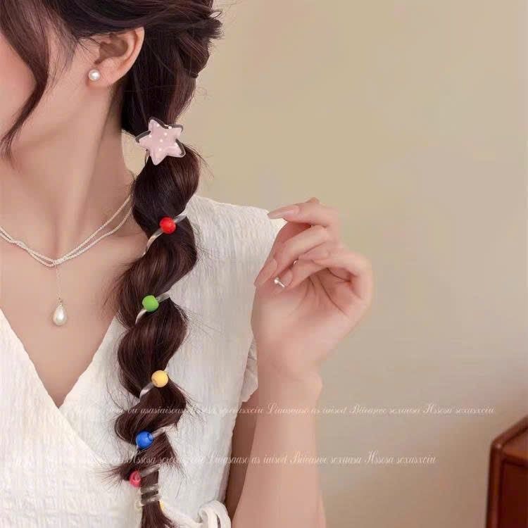  Bộ Dây Buộc Tóc Xoắn Ốc Ngôi Sao 