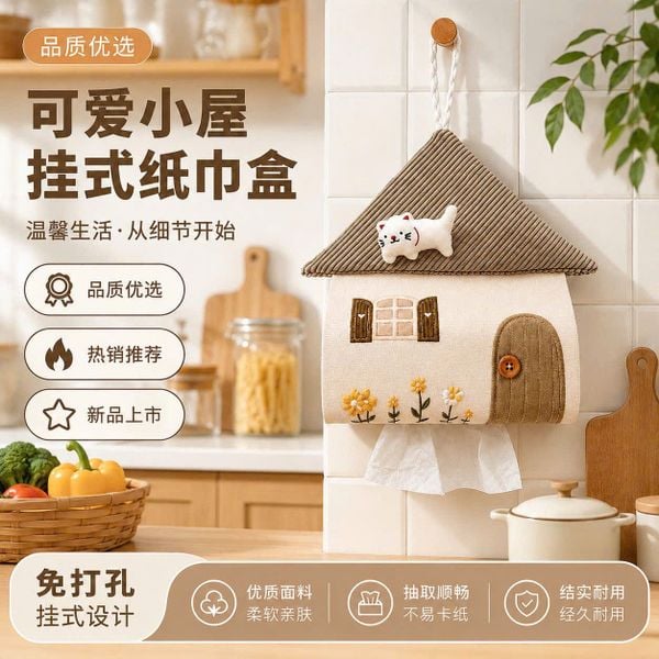  Túi Vải Đựng Khăn Treo Tường 
