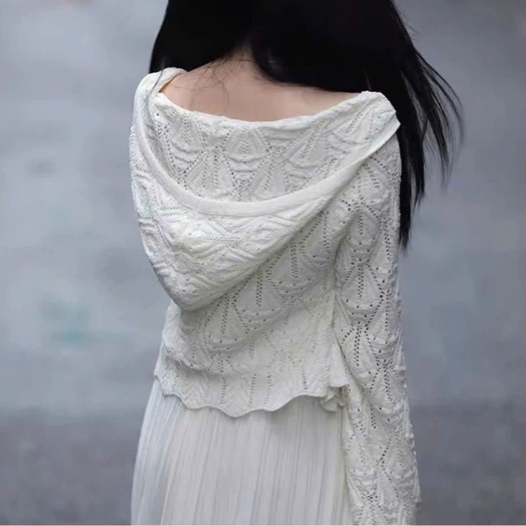  Áo Khoác Len Nữ Có Mũ 